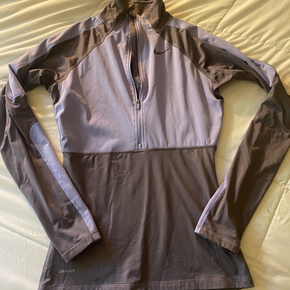 Nike Pro Dri Fit Purple/Light Purple Long Sleeve Small